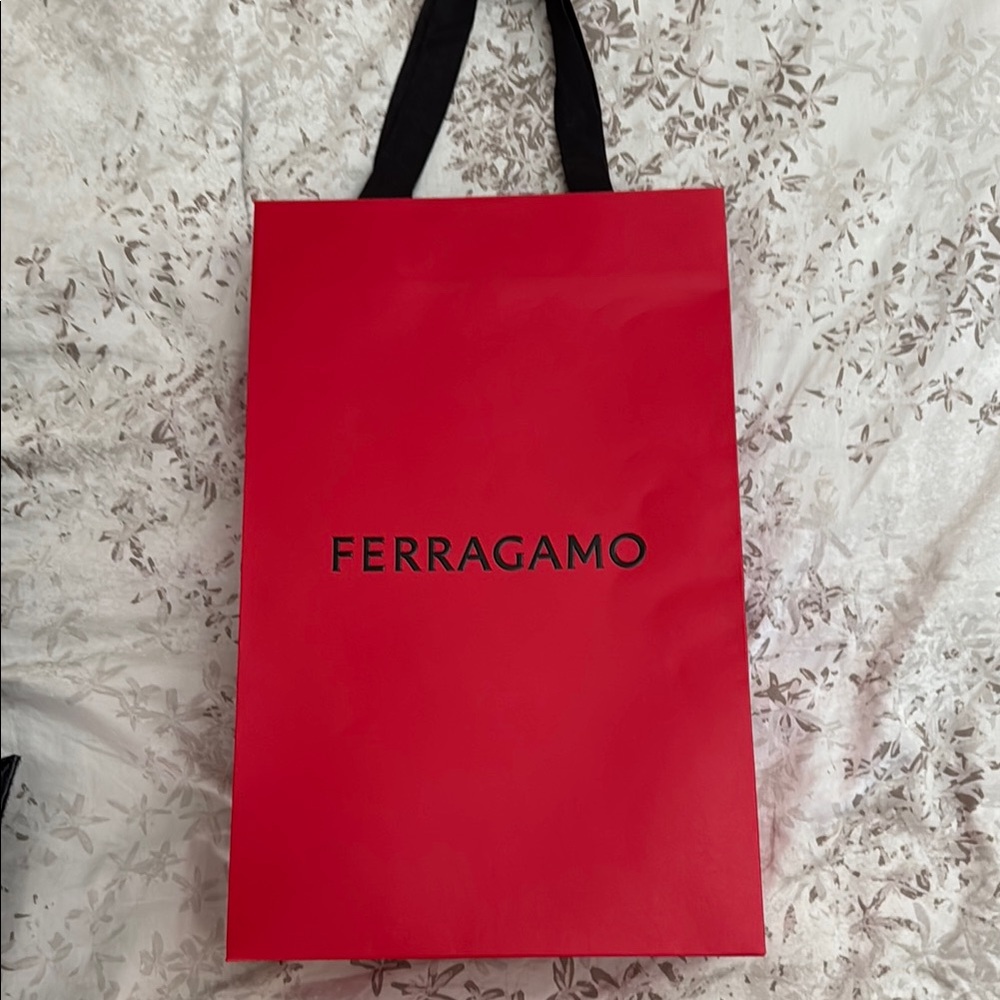 Salvatore Ferragamo Red Shopping Bag